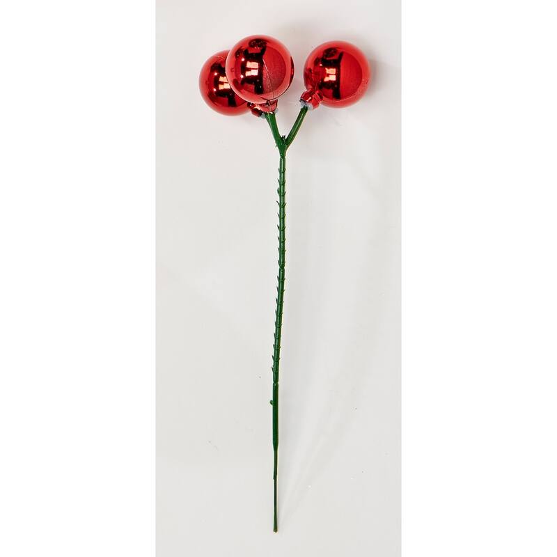 30mm Ball Pick x 3, Red, Set of 12 - Red - 6