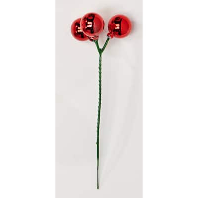 30mm Ball Pick x 3, Red, Set of 12 - Red - 6
