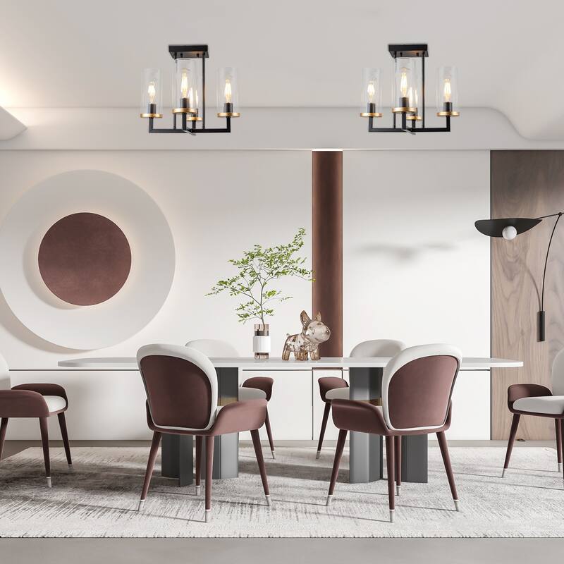 Modern Drum Light Chandelier Industrial Dining Room Light Fixtures
