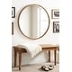 preview thumbnail 10 of 46, Kate and Laurel McLean Round Wood Framed Wall Mirror