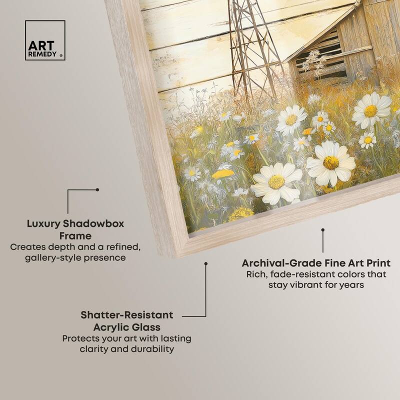 Old Windmill Shadowbox by Art Remedy