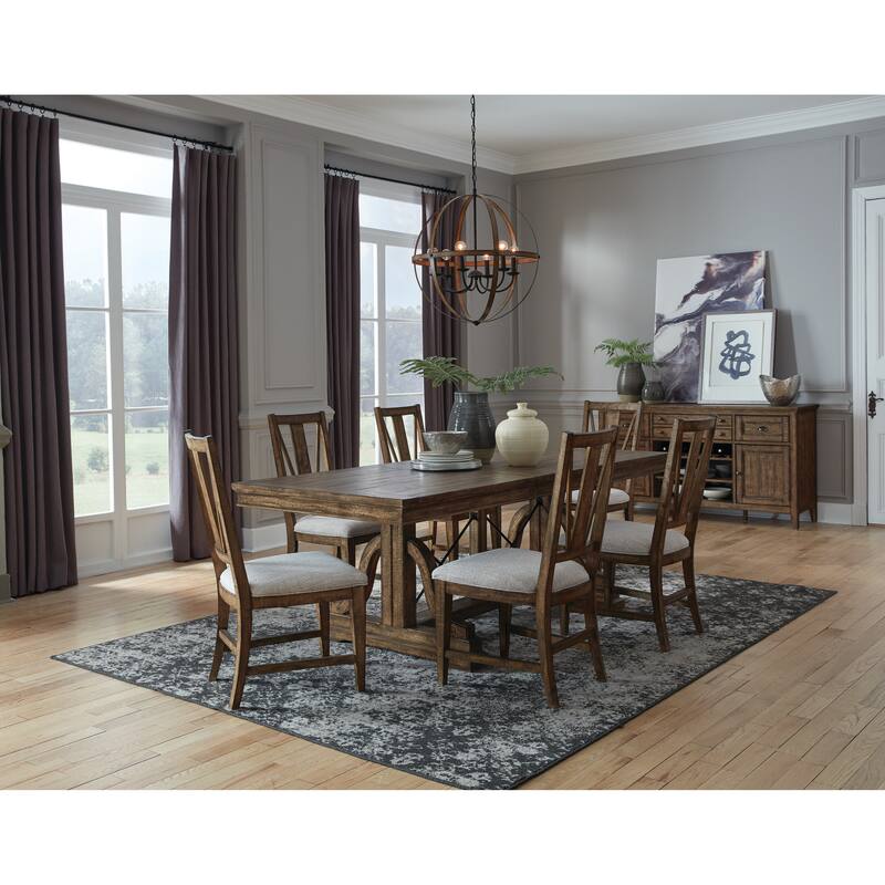 Magnussen Home Bay Creek Toasted Nutmeg Upholstered Side Chair Two Pack - 19.75''W x 23.25''D x 40''H