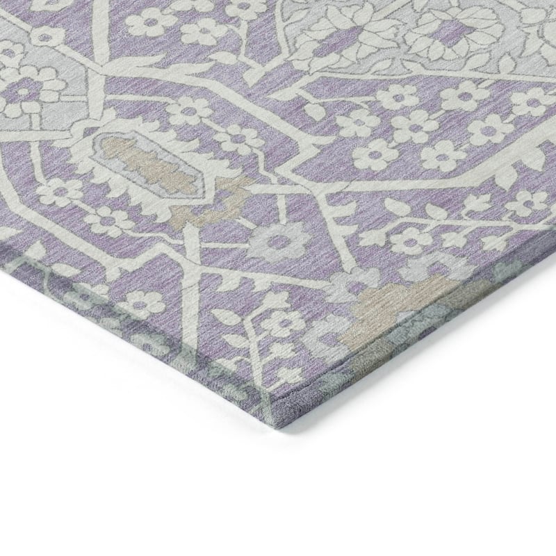 Machine Washable Indoor/ Outdoor Chantille Traditional Medallion Rug