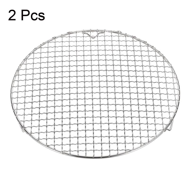 2pcs Round Cooking Rack 11.6" 201 Stainless Steel Barbecue Grill with 20mm Legs - 11.6 Inch
