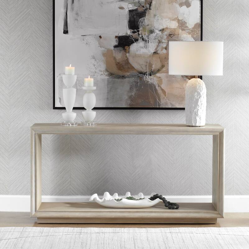 Uttermost 24757 Prism 60" Wide Oak Veneer Console Table