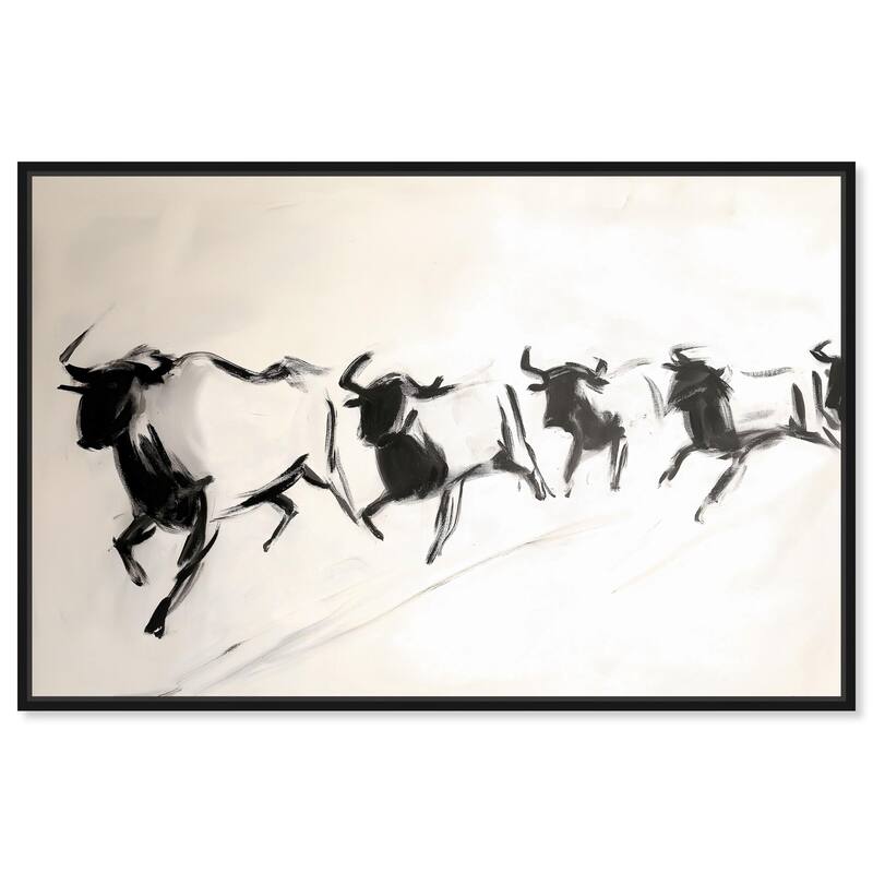Bovine II Canvas by Art Remedy - Black - 36" x 24"