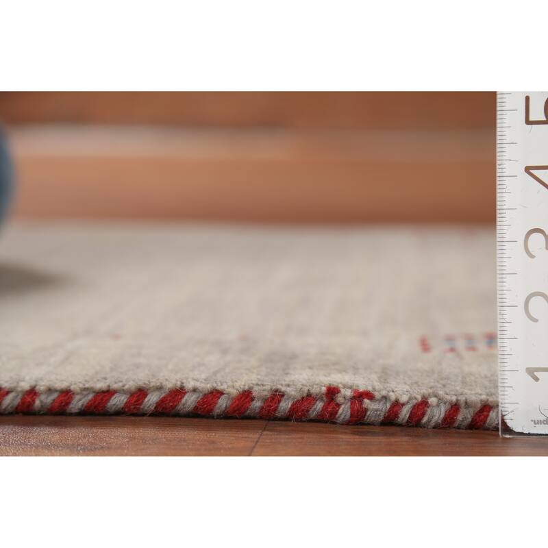 Gabbeh Indian Accent Rug Handmade Contemporary Wool Carpet - 2'7"x 4'9"