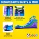 preview thumbnail 5 of 3, Pogo Bounce House Crossover Kids Inflatable Water Slide, Purple Marble with Blower, 12 ft