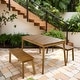 preview thumbnail 2 of 5, 3-Piece Outdoor Solid Wood Table & Bench Set, Patio Furniture Set