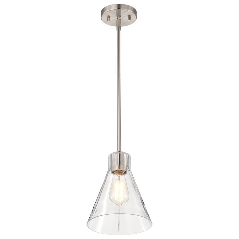 Gianna Mini Pendant Brushed Nickel Finish Clear Glass - Brushed Nickel