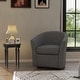 preview thumbnail 11 of 92, Modern Upholstered Swivel Barrel Chair Living Room Accent Chair GRAY