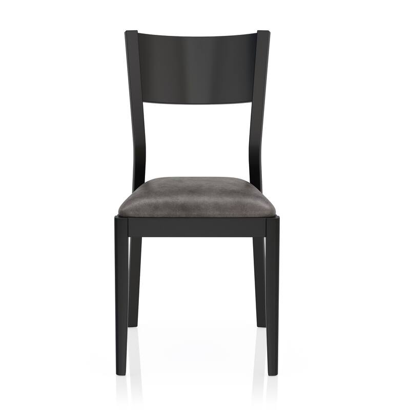Balgona Contemporary Grey Wood Padded Dining Chair by Furniture of America (Set of 2)