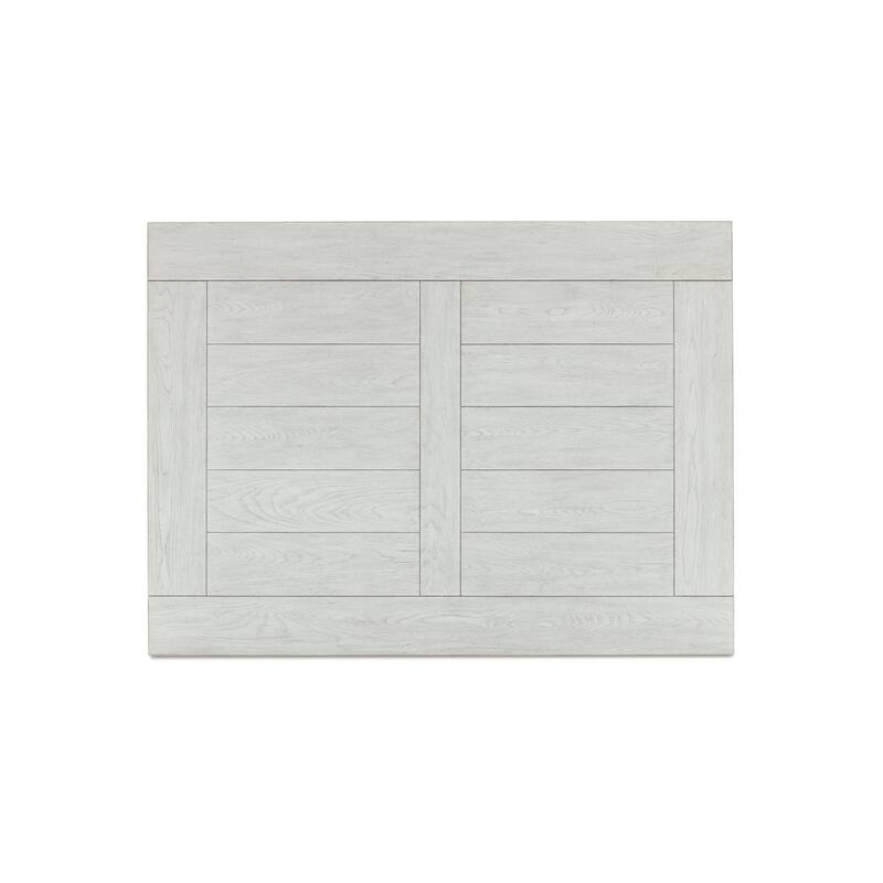 Dyne Cocktail Coffee Table, Plank Top, Balusters, 54 Inch White Wood