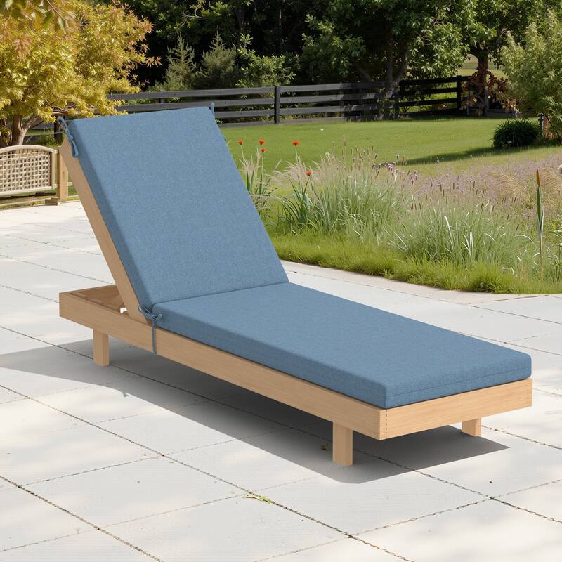 Outdoor Patio Chaise Lounge Cushion with Sunbrella