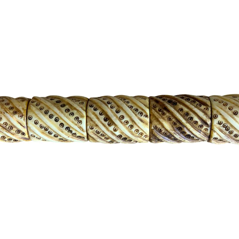 Artissance 13" Cream White Natural Bone Calligraphy Brush With Flowing Water Pattern