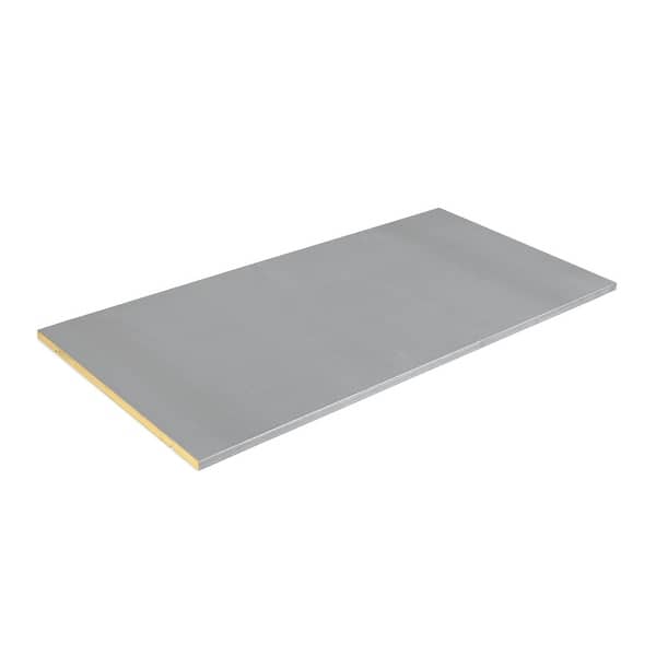 slide 2 of 4, Grain Wood Furniture Greenport Optional Wardrobe Shelf Brushed Grey