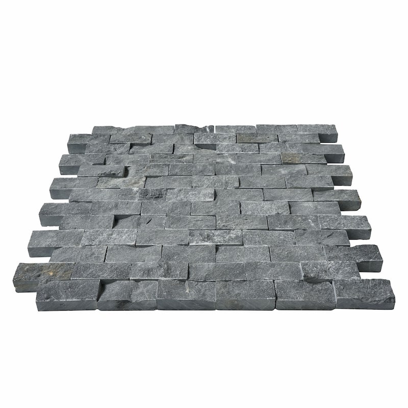 Midnight Marble 1" x 2" Split Face Mosaic