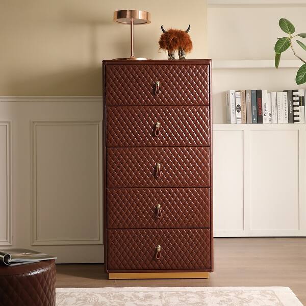brown leather dresser Dante 60