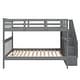 preview thumbnail 1 of 35, Full over Full Wood Bunk Bed with Storage Stairs - Sturdy & Stylish
