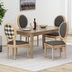 preview thumbnail 1 of 132, Phinnaeus French Country Dining Chairs (Set of 4) by Christopher Knight Home Black Checkerboard + Gray + Natural