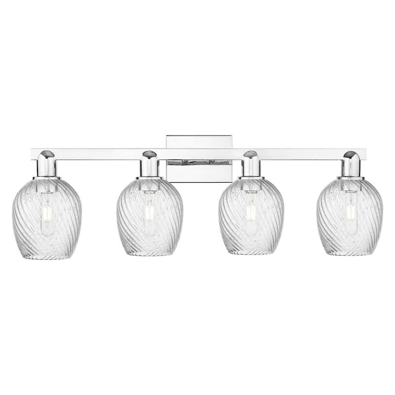 Innovations Lighting 716-4W-12-33 Salina Vanity Salina 4 Light 33" - Polished Chrome / Clear Spiral Fluted