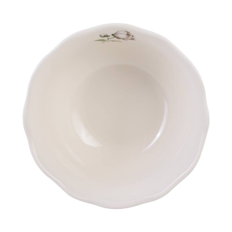 Luxe Peony Neutral Porcelain 12 Pc Dinnerware Set