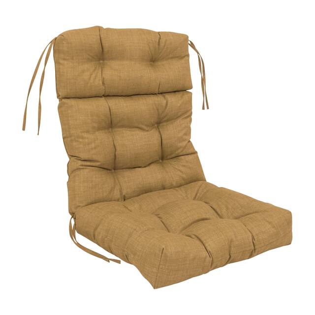 Multi-section Tufted Outdoor Seat/Back Chair Cushion (Multiple Sizes) - 20" x 42" - Wheat
