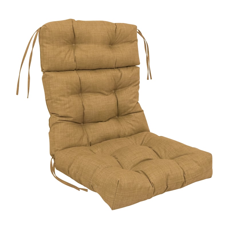 Multi-section Tufted Outdoor Seat/Back Chair Cushion (Multiple Sizes) - 22" x 45" - Wheat