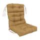 Multi-section Tufted Outdoor Seat/Back Chair Cushion (Multiple Sizes) - 20" x 42" - Wheat