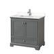 Option Dark Gray / Carrara Cultured Marble Top / Polished