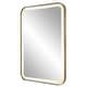 preview thumbnail 10 of 9, Uttermost Crofton Lighted Brass Vanity Mirror - 22.25"x 32.25"