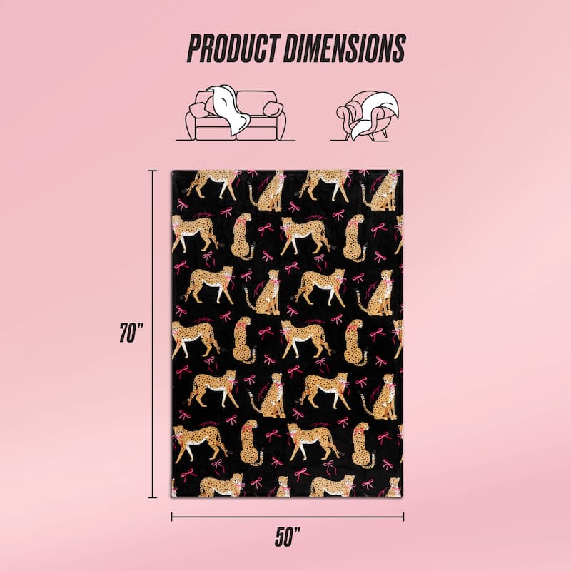 Juicy Couture Printed Plush Throw Blankets