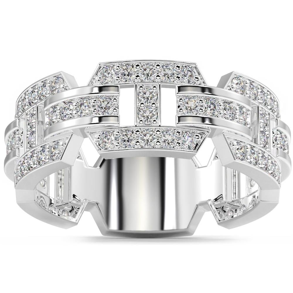 Bliss Diamond VS 1 1/4Ct Diamond Ring Men's Lab Grown Band in 10k White, Yellow, or Rose Gold