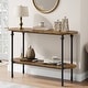 preview thumbnail 2 of 4, Vintage 2 Tier Console Table with Storage, Sofa Table for Entryway