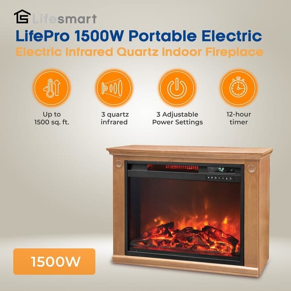 LifeSmart LifePro 1500W Portable Electric Infrared Quartz Indoor