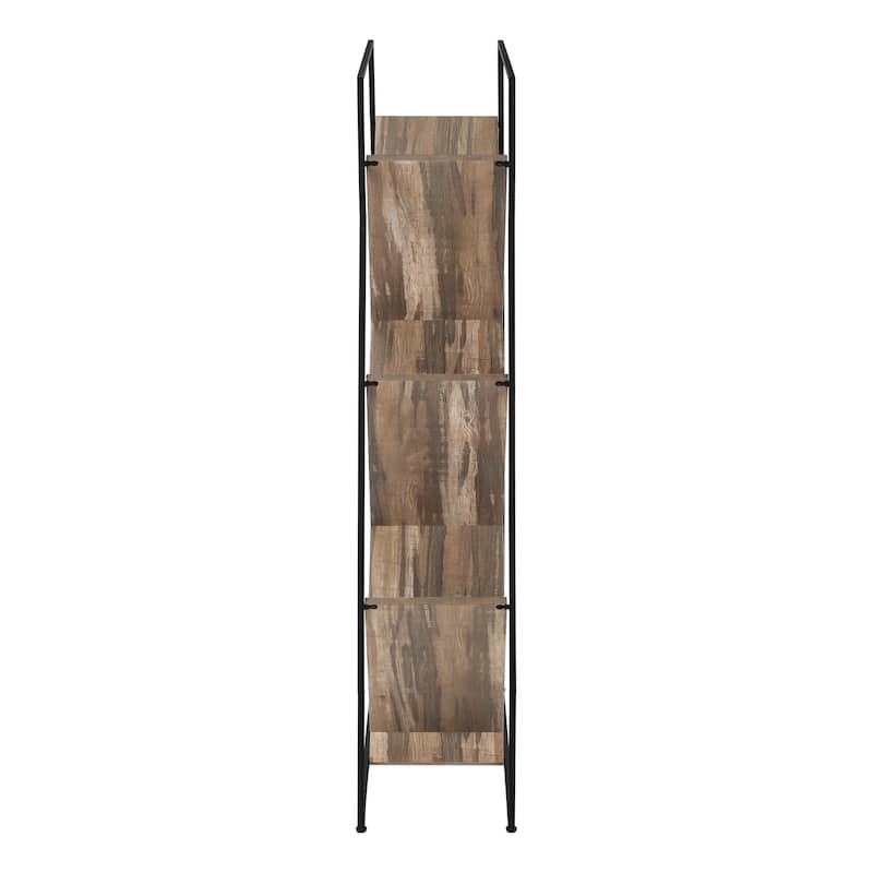 Bookshelf, Bookcase, Etagere, 3 Tier, 60"h, Office, Bedroom, Laminate, Metal, Contemporary, Modern