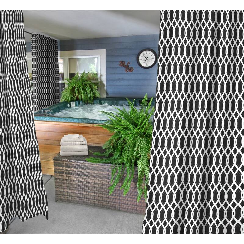 54" x 84" Solid Grommet Semi-Sheer Outdoor Curtain Panel - 54X84