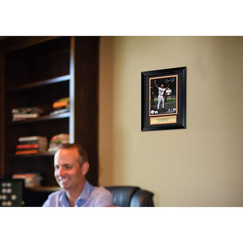 Cal Ripken Jr Autographed Baltimore Orioles 2131 Consecutive Streak Signed Baseball 8x10 Framed Photo Fanatics Authentic COA