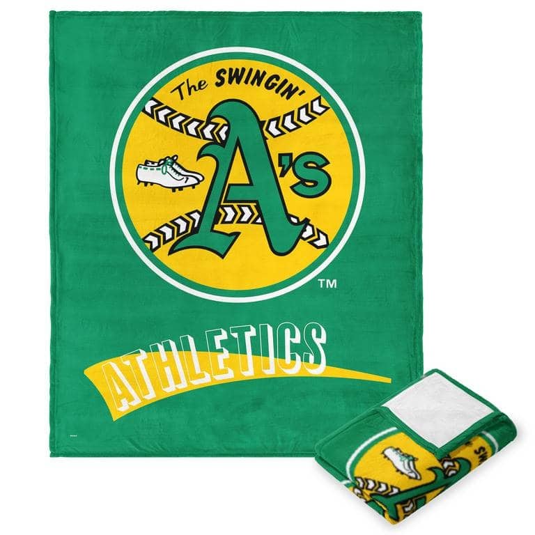 MLB CC Throwback Silk Touch Throw Blanket - 50" x 60" - Oakland Athletics