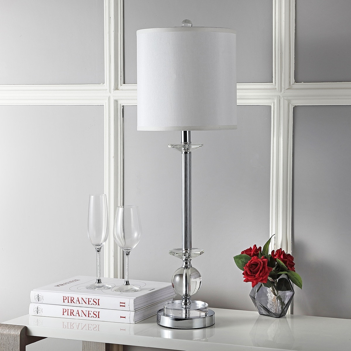 SAFAVIEH Lighting Tanja 31-inch Crystal Crystal Candlestick Lamp (Set of 2) - 10"x10"x31" - Clear - 10Wx10Dx31H