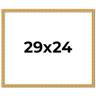29x24 Frame Gold Real Wood Picture Frame Width 1 inches | Interior