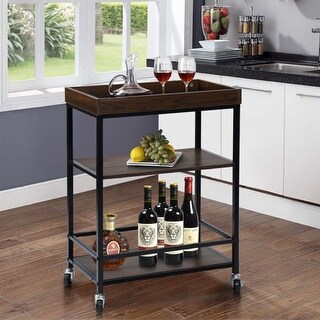 Retro Kitchen Serving Cart with Storage - Bed Bath & Beyond - 36259535