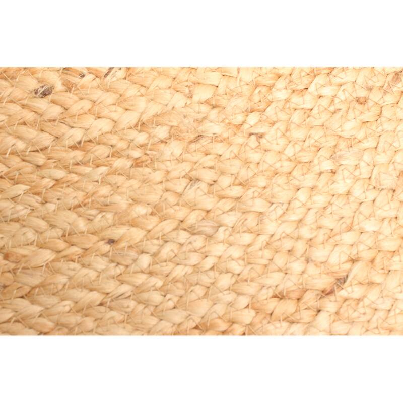 ECARPETGALLERY Braided Weave Palas Denizli Tan Jute Rug - 3'0 x 3'0