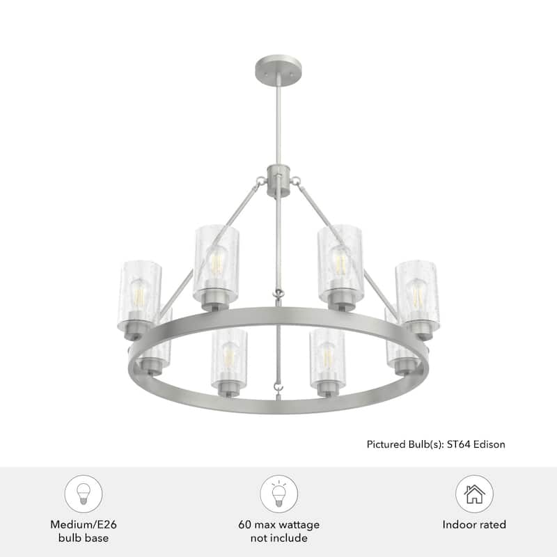 Hunter Hartland Wagon Wheel Chandelier - Dining Room, Kitchen, Entry - Modern Farmhouse, Industrial
