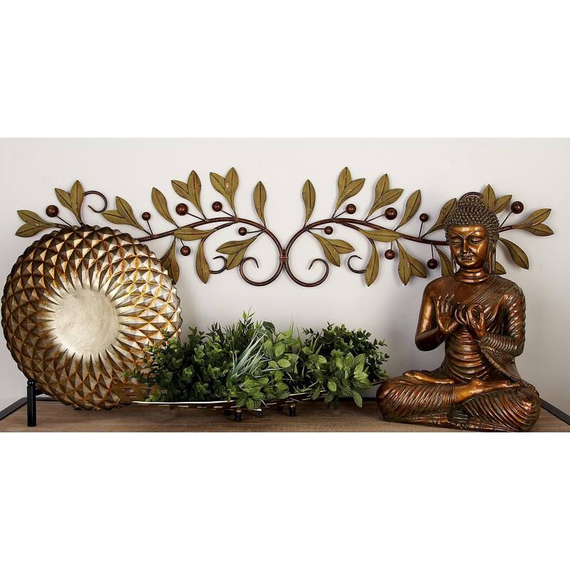 Green Iron Traditional Wall Decor Floral and botanical