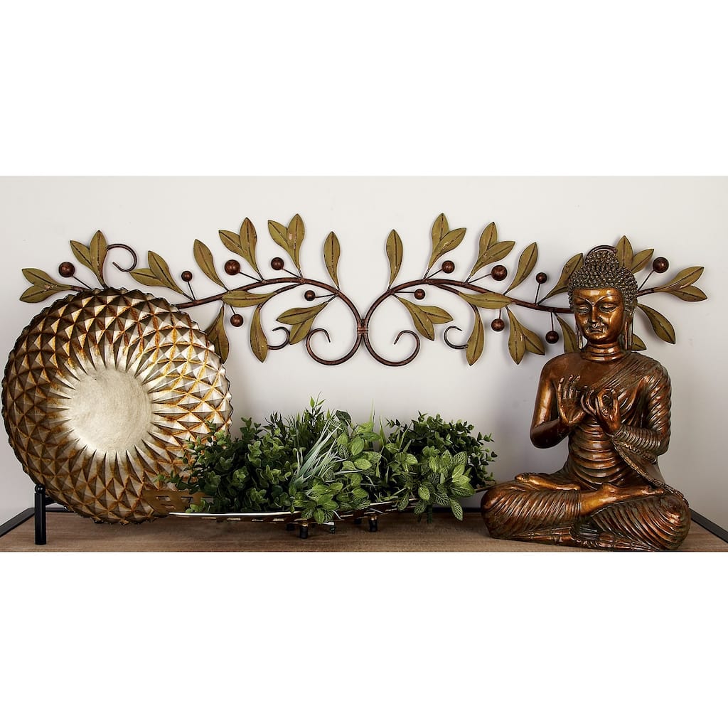 Green Iron Traditional Wall Decor Floral and botanical