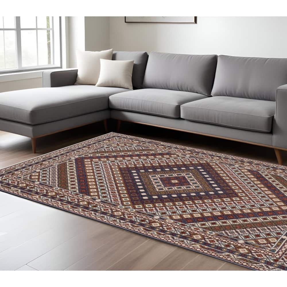HomeRootsDiamond Bohemian Runner Area Rug