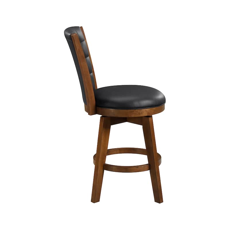 Lantana Faux Leather Swivel Counter Height Chair (Set of 2)