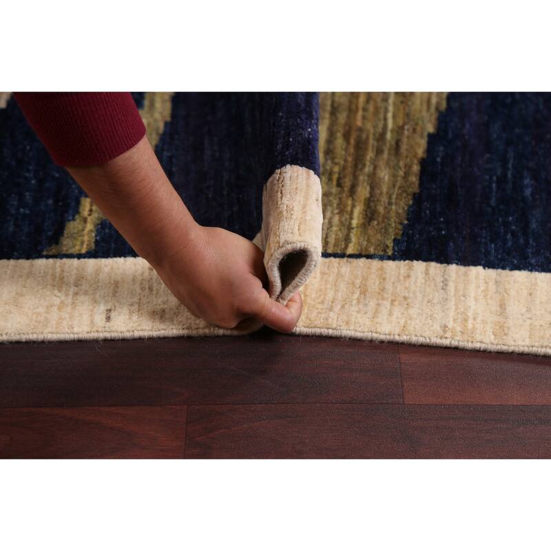 Contemporary Oriental Abstract Living Room Area Rug Wool Hand-knotted - 8'6" x 11'7"