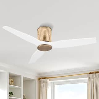 MLiAN 48" Ceiling Fan Low Profile Flush Mount Fan 6 Speed